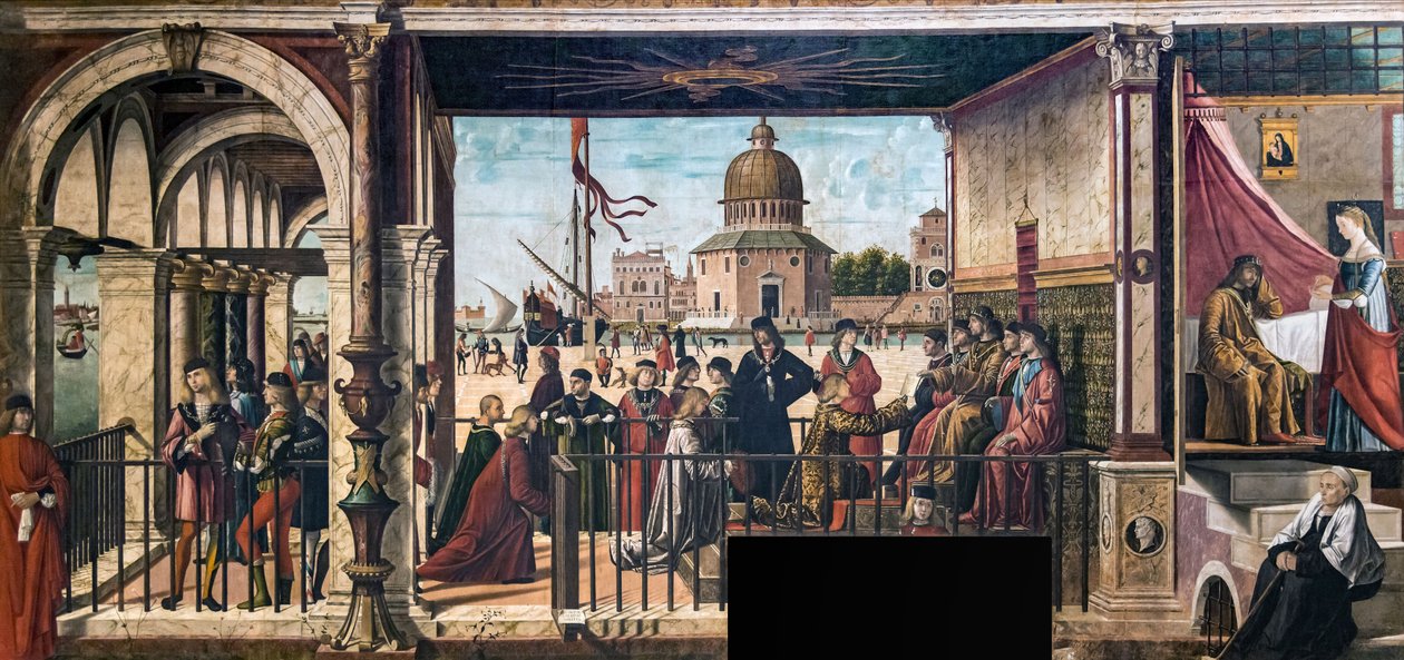 Az angol nagykövetek érkezése a bretagne-i király udvarába The Legend of..., 1495-150 alkotó: Vittore Carpaccio