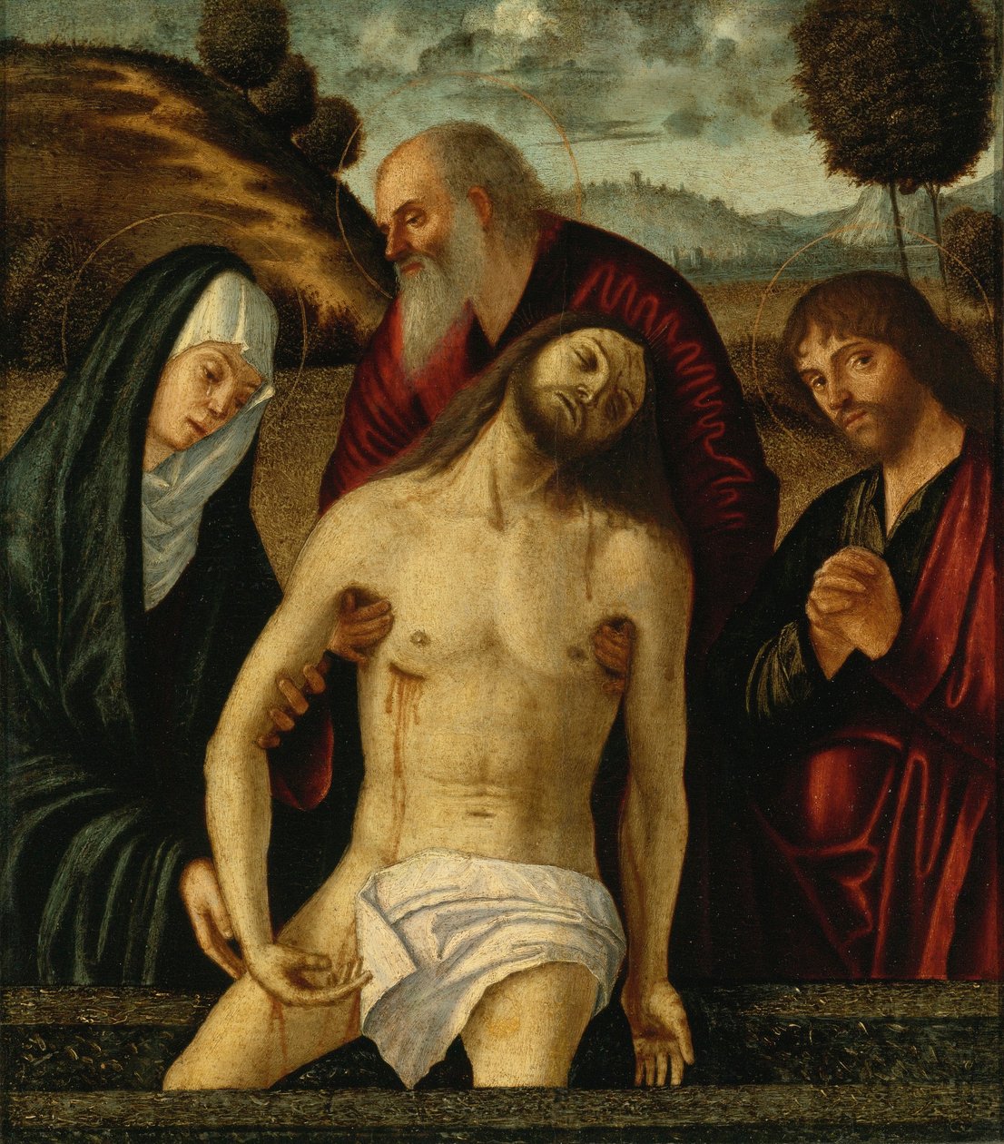 Carpaccio - A LÁMOGATÁS, A MADONNA ÉS ARIMATHEAI JÓZSEF ÉS JÁNOS EVANGÉLISTA SZENTJÓZSEF, Perocco 4 alkotó: Vittore Carpaccio
