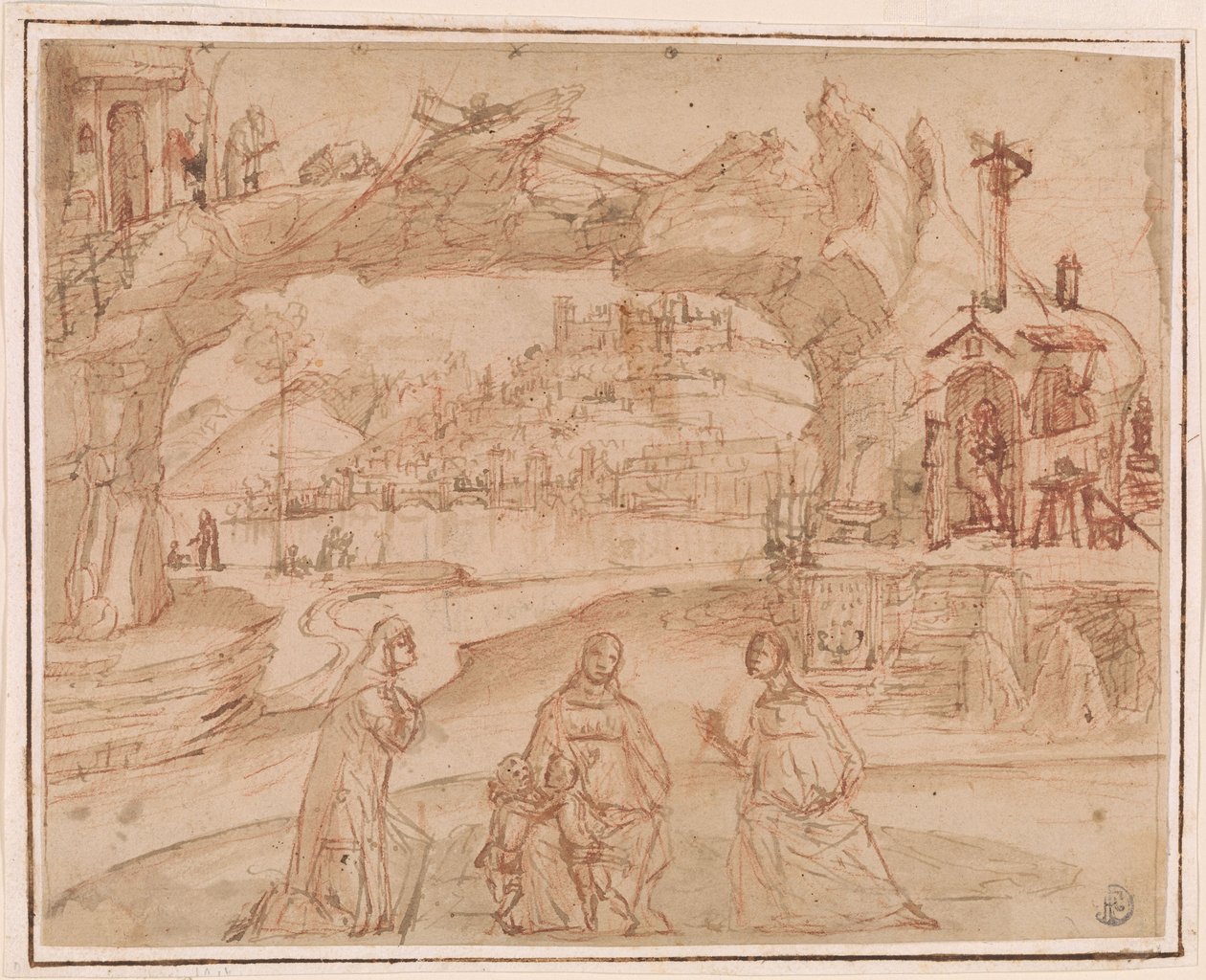 Carpaccio - Szűz és gyermek szentekkel tájképben, 1500-1510 körül. alkotó: Vittore Carpaccio