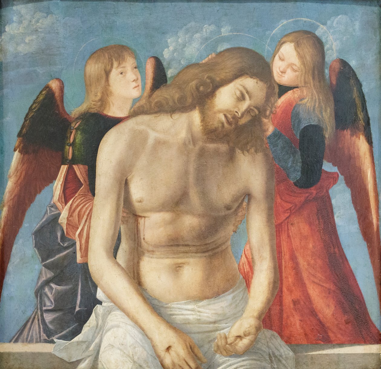 Halott Krisztus két angyal által támogatott alkotó: Vittore Carpaccio