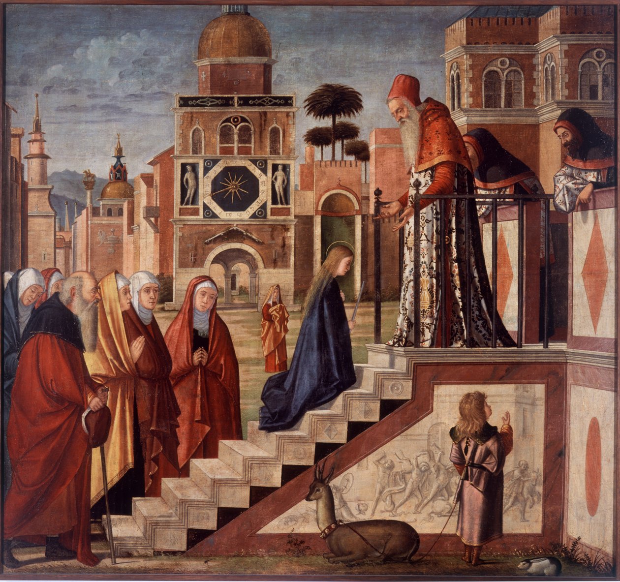 Szűzanya bemutatása a templomban alkotó: Vittore Carpaccio