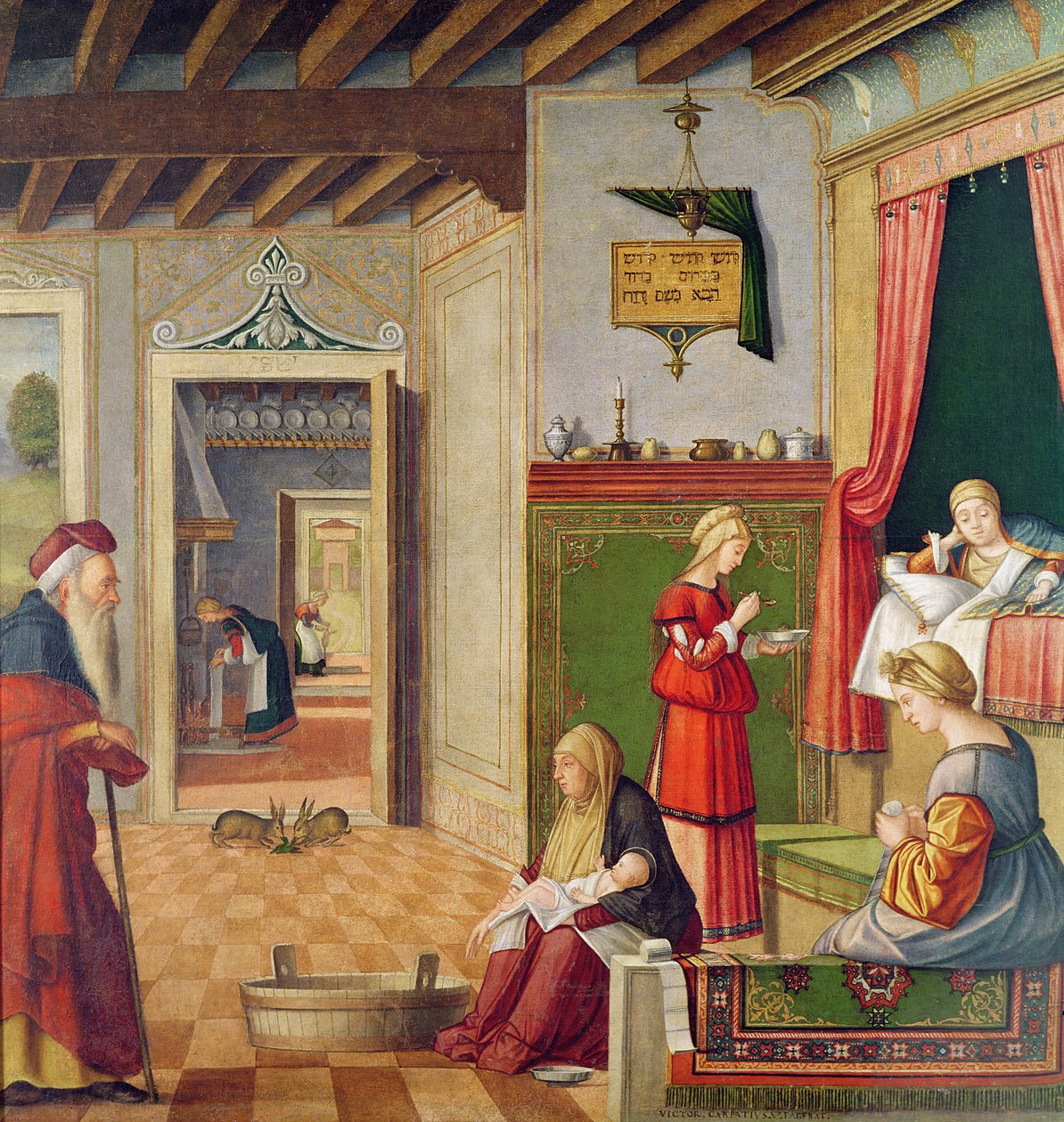 A Szűz születése, 1504-08 (lásd még: 204962) alkotó: Vittore Carpaccio