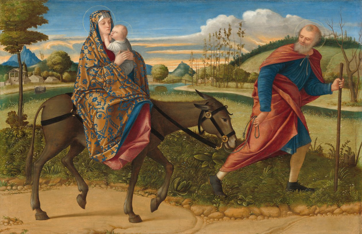 A repülés Egyiptomba, c. 1515. alkotó: Vittore Carpaccio