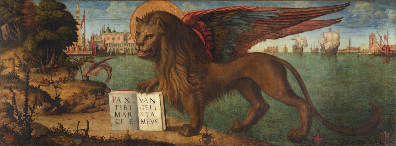 Szent Márk oroszlánja, Carpaccio, Vittore (1460-1526). Tempera vászonra alkotó: Vittore Carpaccio