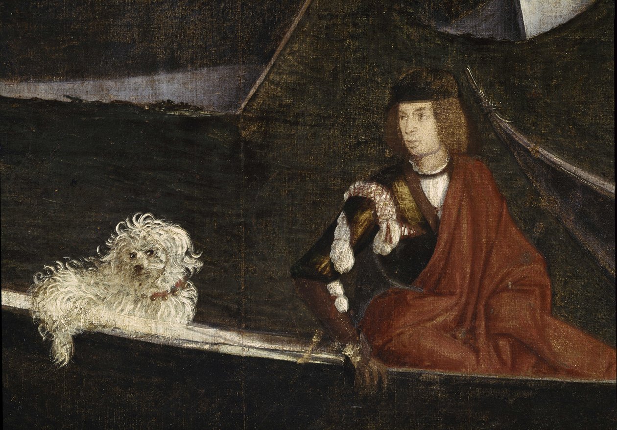 A Szent Kereszt ereklyéjének csodája a Rialto-hídnál". Részlet. Vittore Scarpazza, más néven Vittore Carpaccio (1460-1525) festménye. alkotó: Vittore Carpaccio