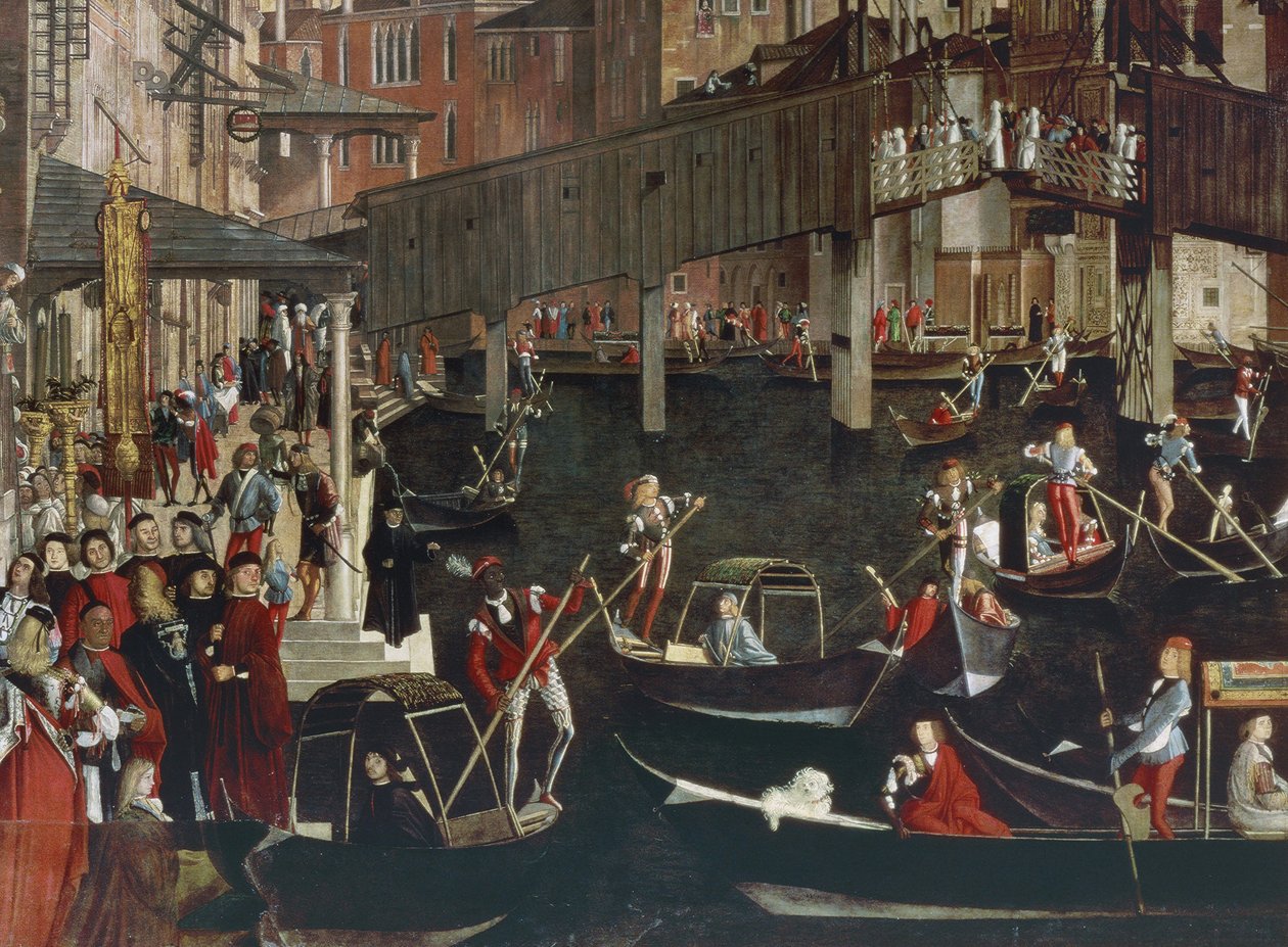 Az igazi kereszt ereklyéjének csodája a Rialto-hídnál alkotó: Vittore Carpaccio