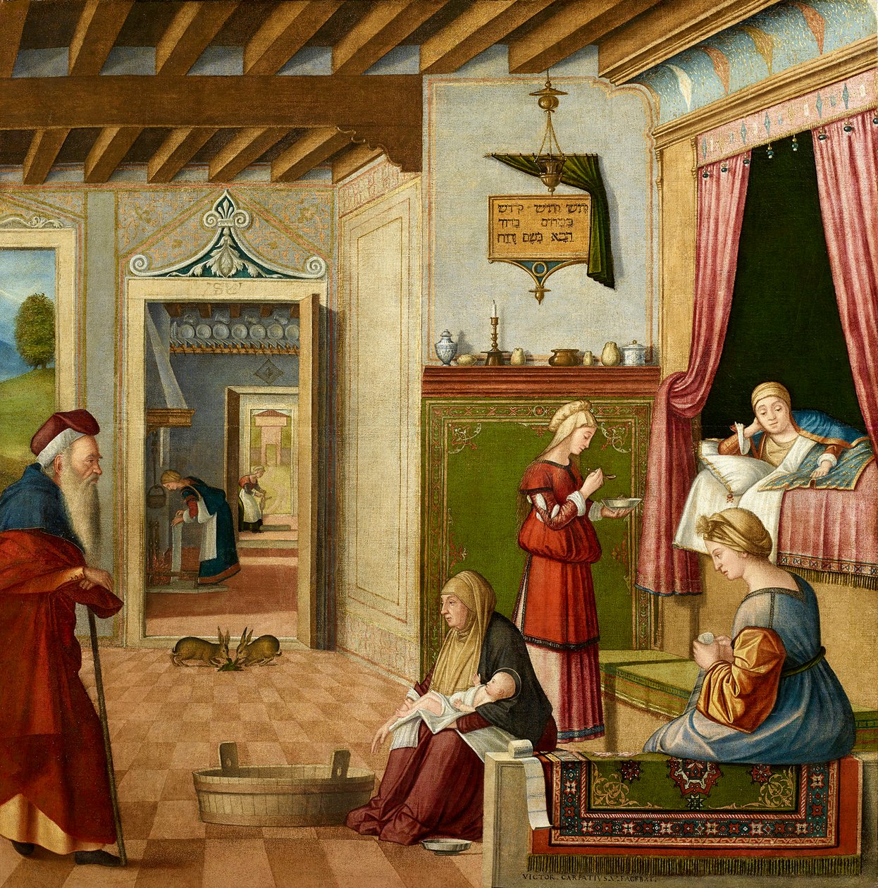 Boldogságos Szűz Mária születése, kb. 1502-1504. alkotó: Vittore Carpaccio