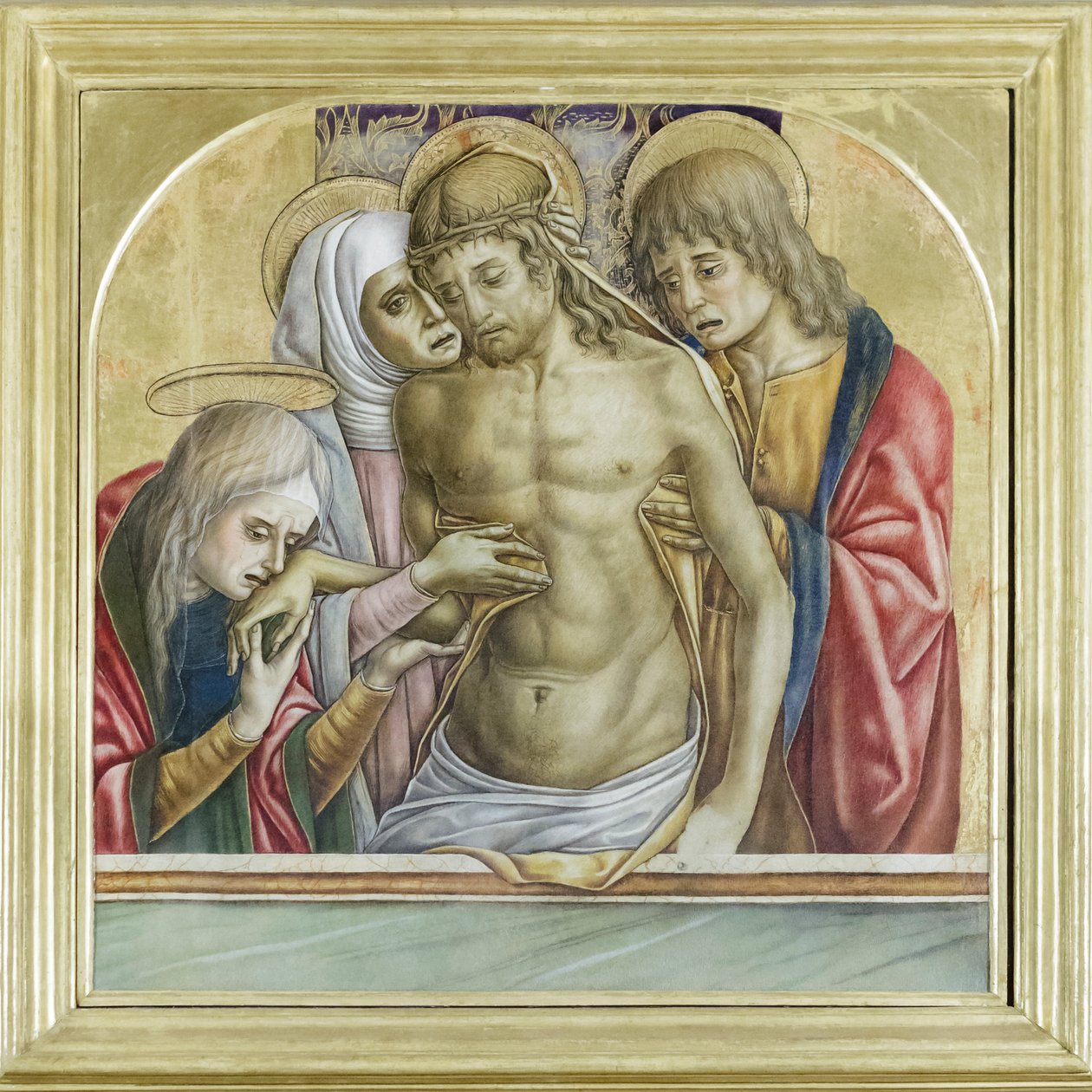 Pietà, Ricci családi kápolna (olaj, vászon) alkotó: Vittore Crivelli