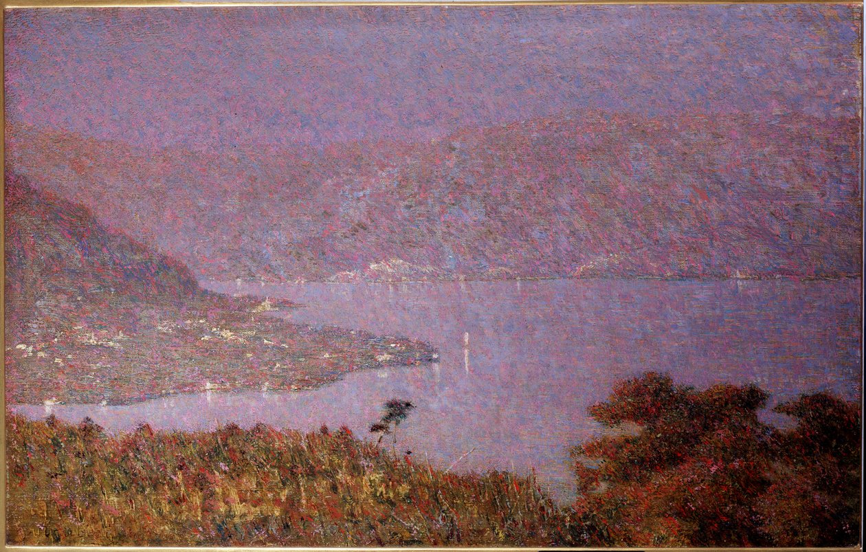 A szerelem gyöngye (Nebbiolina sul lago) (Ked a tavon, Köd a tavon) Vittore Grubicy de Dragon festménye (1851-1920) 1896 Méret: 33,5x51 cm Milánó, Galleria d