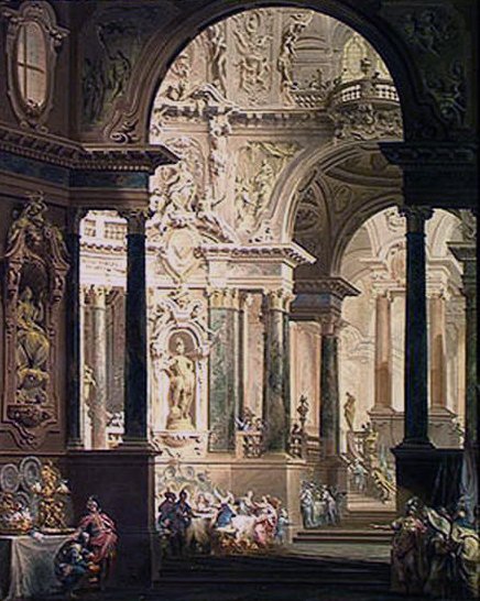 Absalon ünnepe, 1740 (tempera, vászon) alkotó: Vittorio Maria Bigari