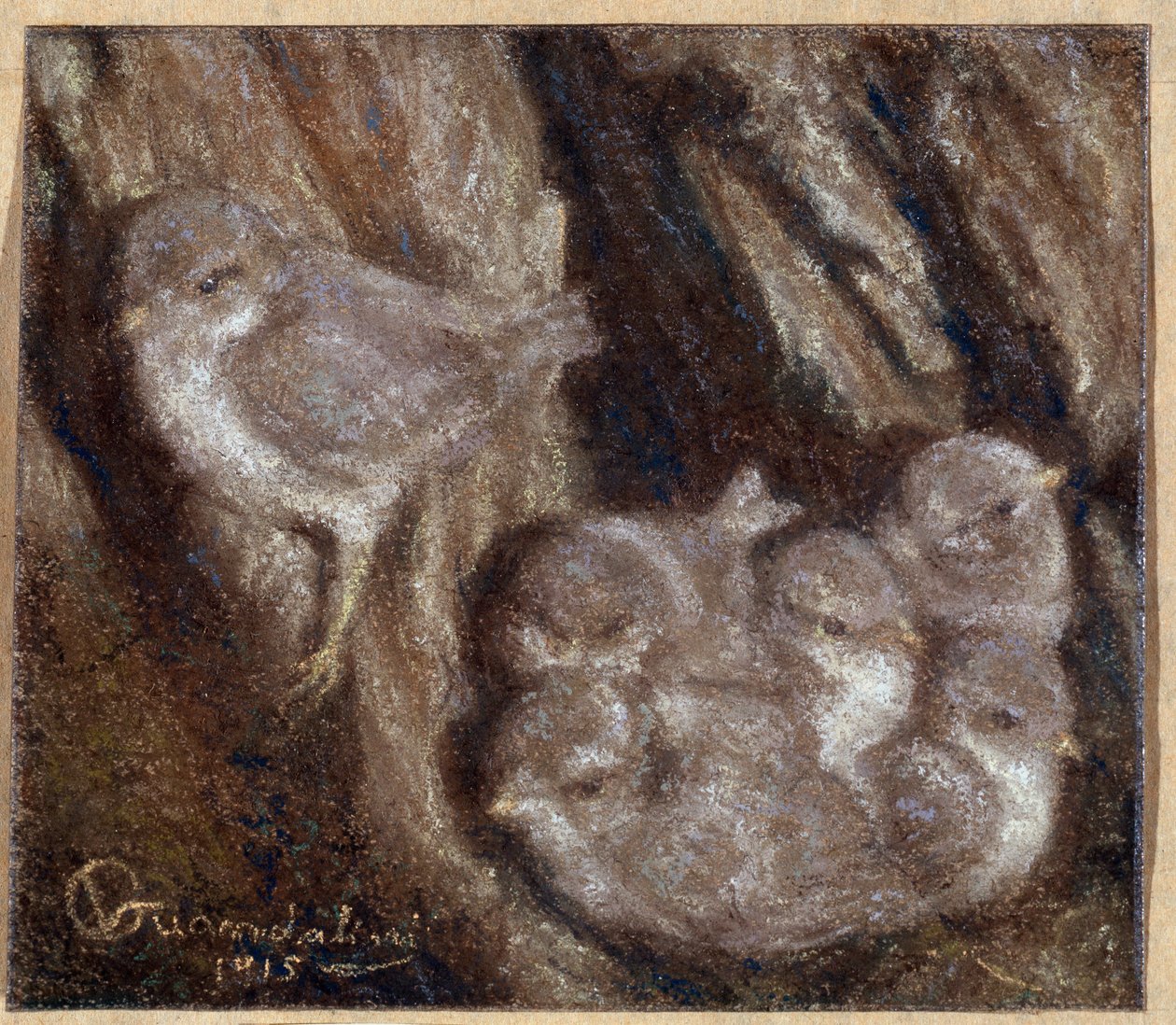 La couvee pasztell, Vittorio Guandalini (1861-1923) alkotó: Vittorio Guandalini