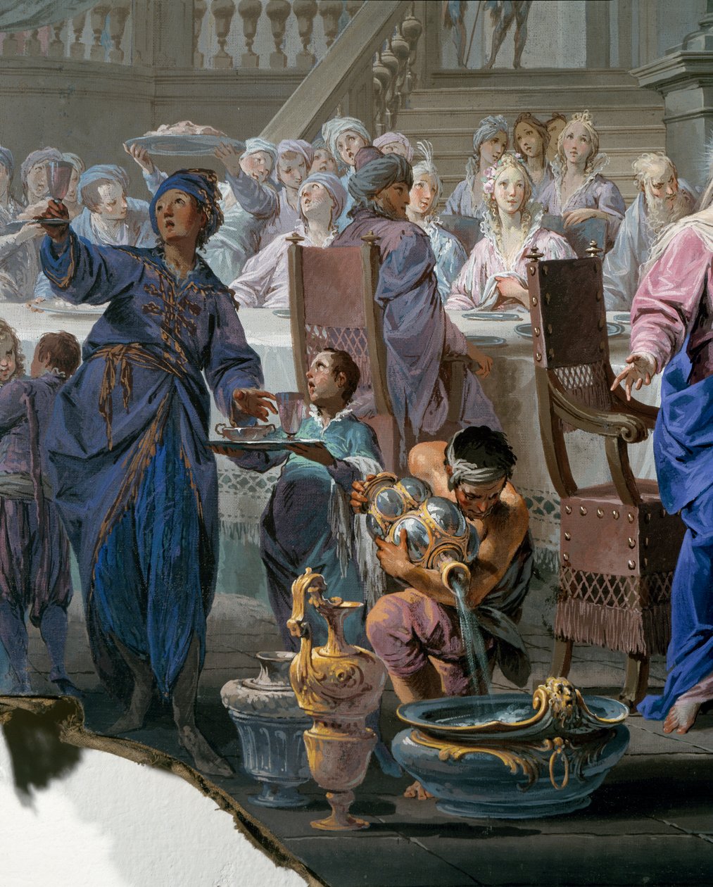 Házasság Kánában, Vittorio Maria Bigari (1692-1776), Részlet alkotó: Vittorio Maria Bigari