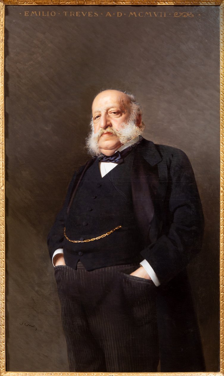 Fontanellato, Masone Labyrinth, Franco Maria Ricci Művészeti Gyűjtemény: "Emilio Treves kiadó portréja" alkotó: Vittorio Matteo Corcos