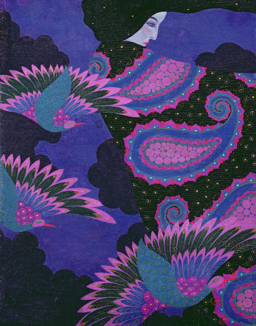 La Dogaressa in Nero (The Dogaressa in Black) (arany, olaj és tempera a panelen) alkotó: Vittorio Zecchin