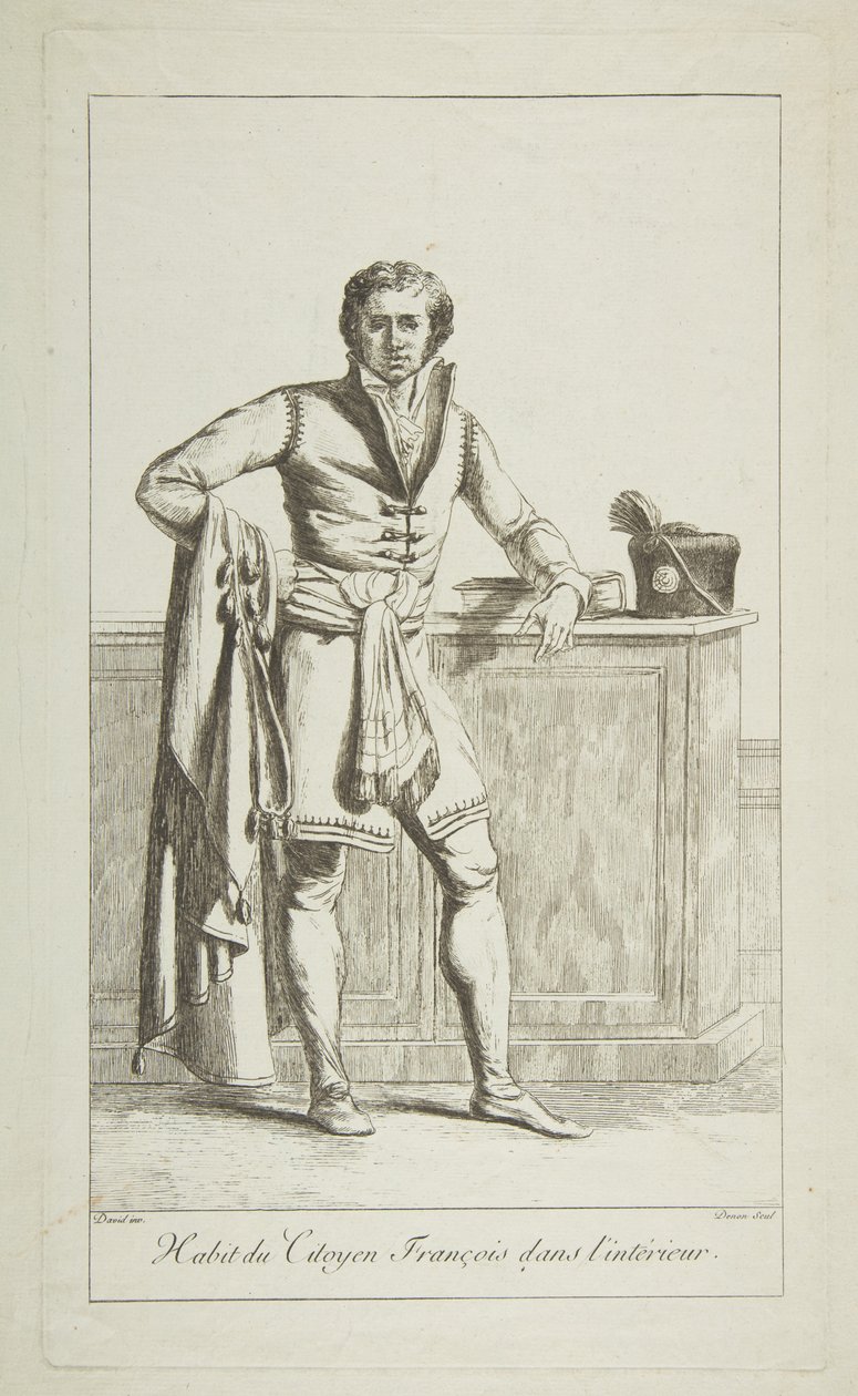 A francia polgár belső öltözéke, 1794. alkotó: Vivant Denon
