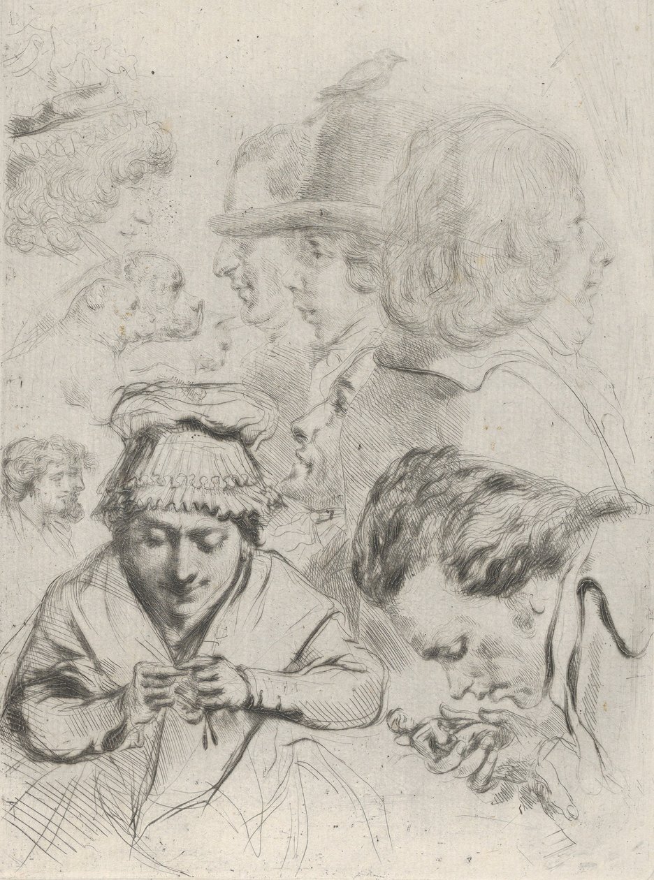 Le Citoyen Aubourg, Mme Aubourg és családjuk Aubourg polgár, Madame Aubourg..., kb. 1795-1805. alkotó: Vivant Denon