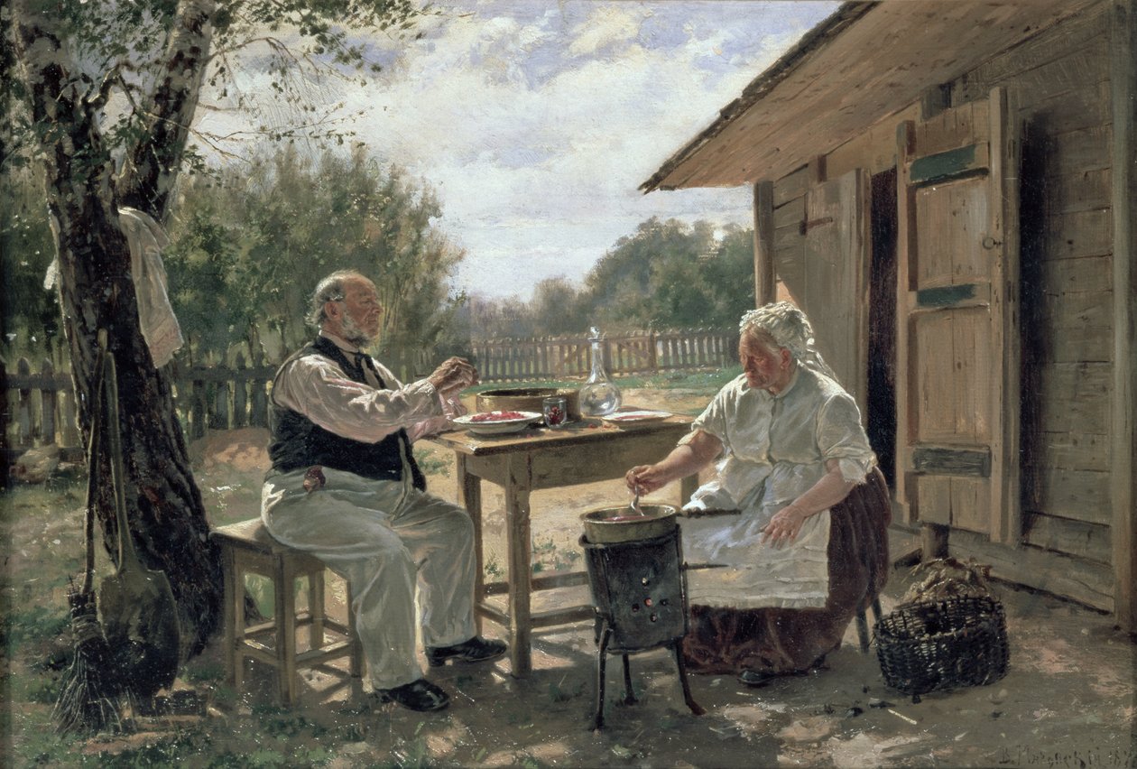 Lekvárkészítés, 1876 alkotó: Vladimir Egorovic Makovsky