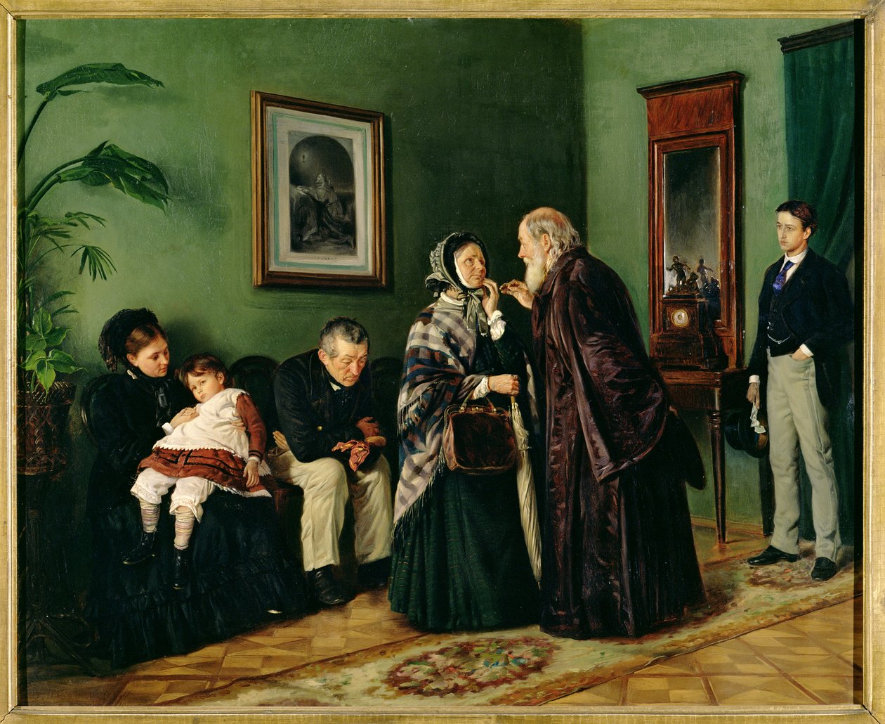Az Orvosváró, 1870 alkotó: Vladimir Egorovic Makovsky