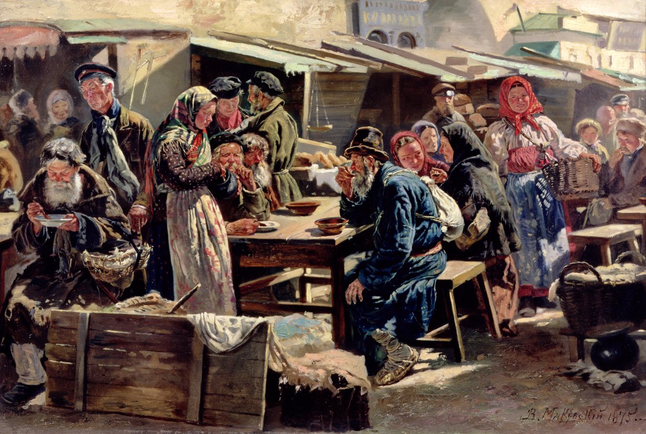 Az étkezés, 1875 alkotó: Vladimir Egorovic Makovsky