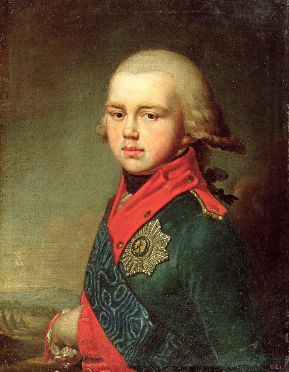 Konsztantyin Pavlovics nagyherceg (1779-1831) portréja 1795 alkotó: Vladimir Lukich Borovikovsky