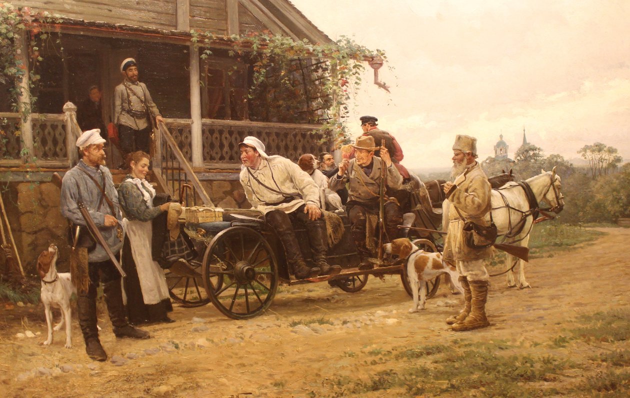 Indulás a vadászatra alkotó: Vladimir Egorovic Makovsky