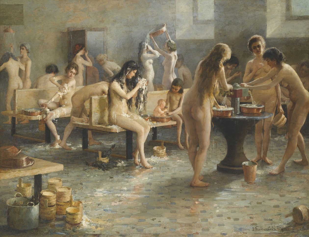 A fürdőház alkotó: Vladimir Alexandrovich Plotnikov