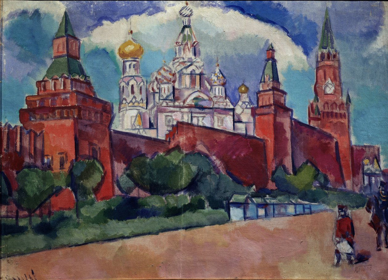 A Vörös tér Moszkvában, 1910-es évek alkotó: Daniel Vladimir Baranoff Rossine