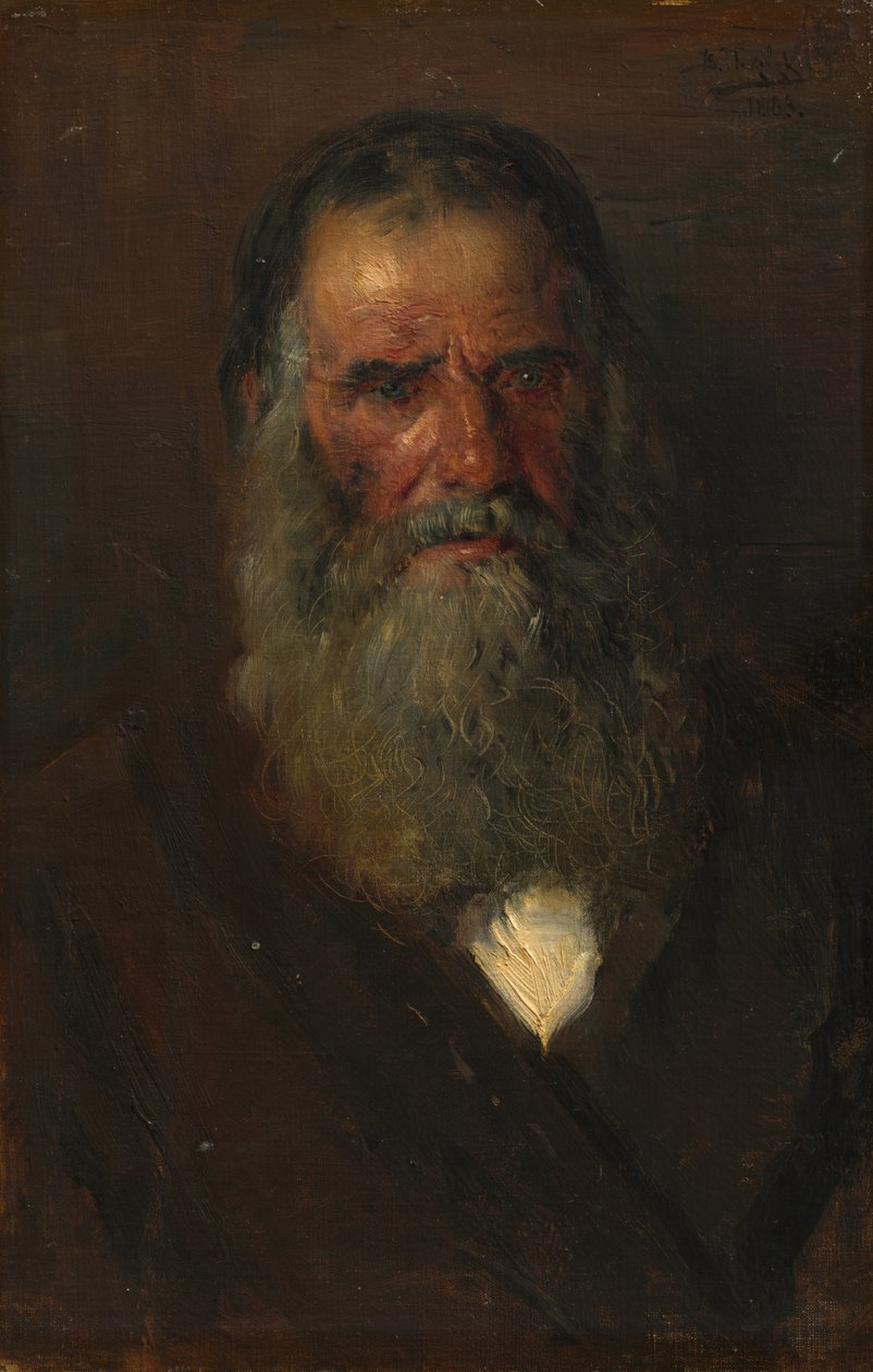 Tanulmány egy öregember fejéről, 1883. alkotó: Vladimir Egorovic Makovskij