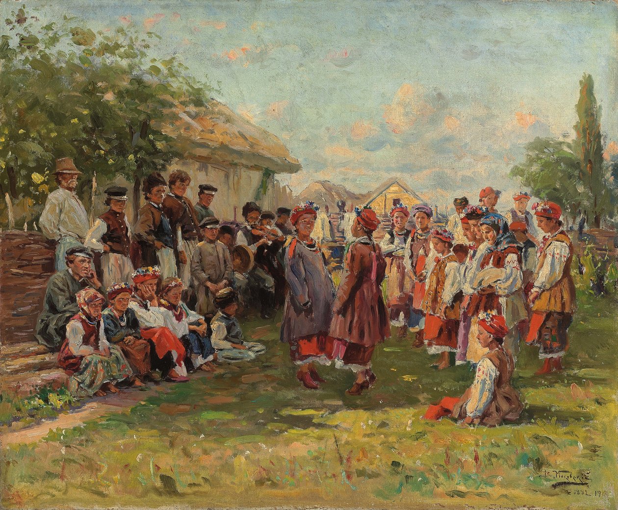 Fesztivál egy ukrán faluban, c. 1882-1917 alkotó: Vladimir Egorovic Makovsky