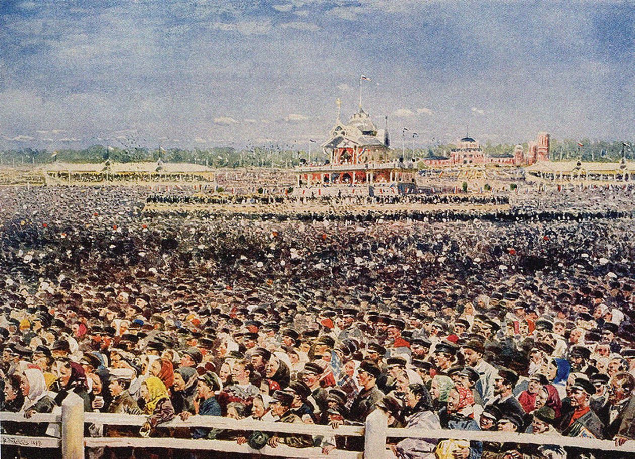 Khodynka-mező 1896. május 18-án, 1899 alkotó: Vladimir Egorovic Makovsky