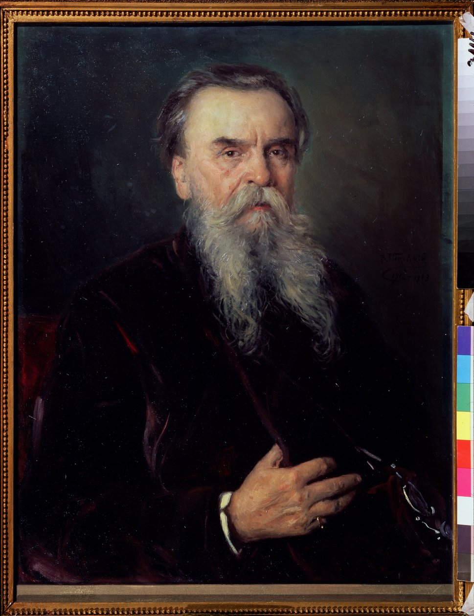 Portré du collectionneur Ivan Cvetkov (1845-1917) (I. Cvetkov gyűjtő portréja). Vlagyimir Jegorovics Makovski peinture (Makovszkij, Makovskij) (1846-1920), huile sur toile alkotó: Vladimir Egorovic Makovsky