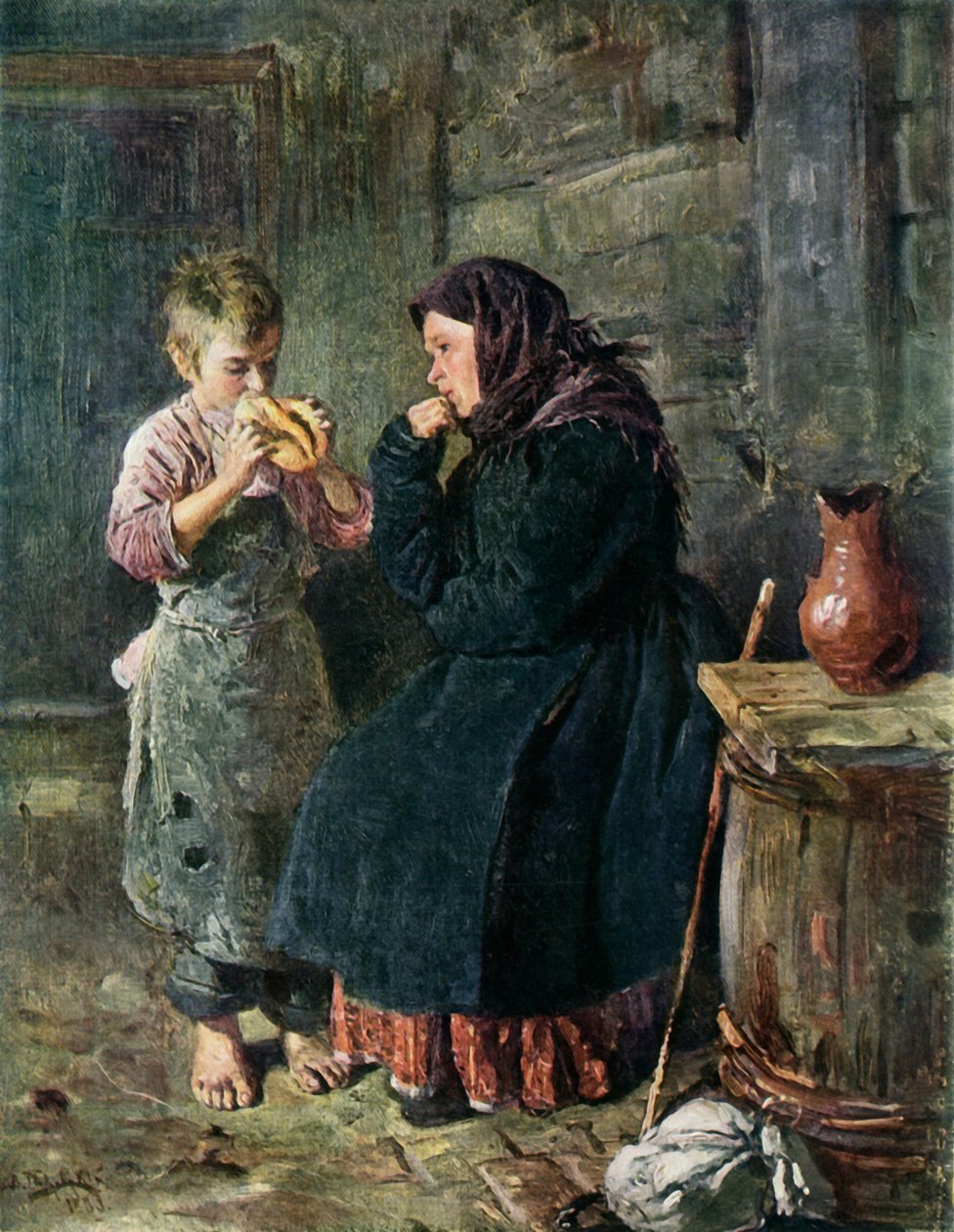 Anya és Fia találkozása, 1883, 1965. alkotó: Vladimir Egorovic Makovsky