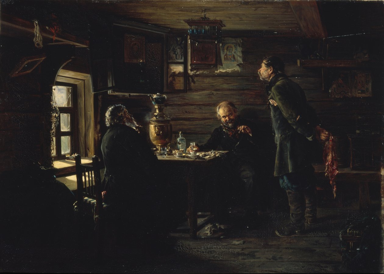 The Nightingale Lovers, 1872-1873 alkotó: Vladimir Egorovic Makovsky