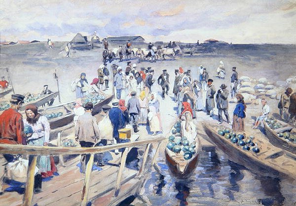 A görögdinnye szállítása alkotó: Vladimir Egorovic Makovsky
