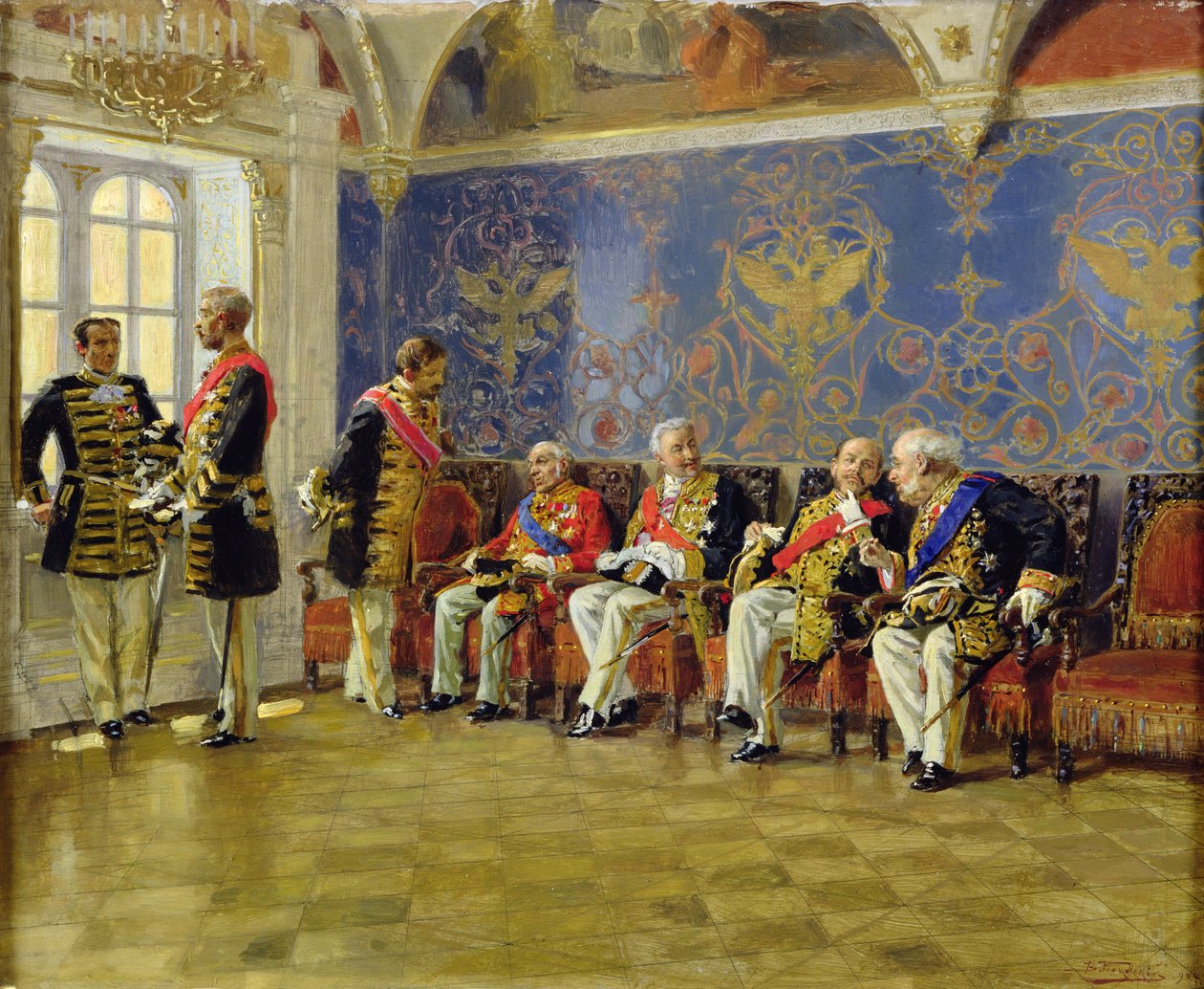 Közönségre várva, 1904 (olaj, fa) alkotó: Vladimir Egorovic Makovsky