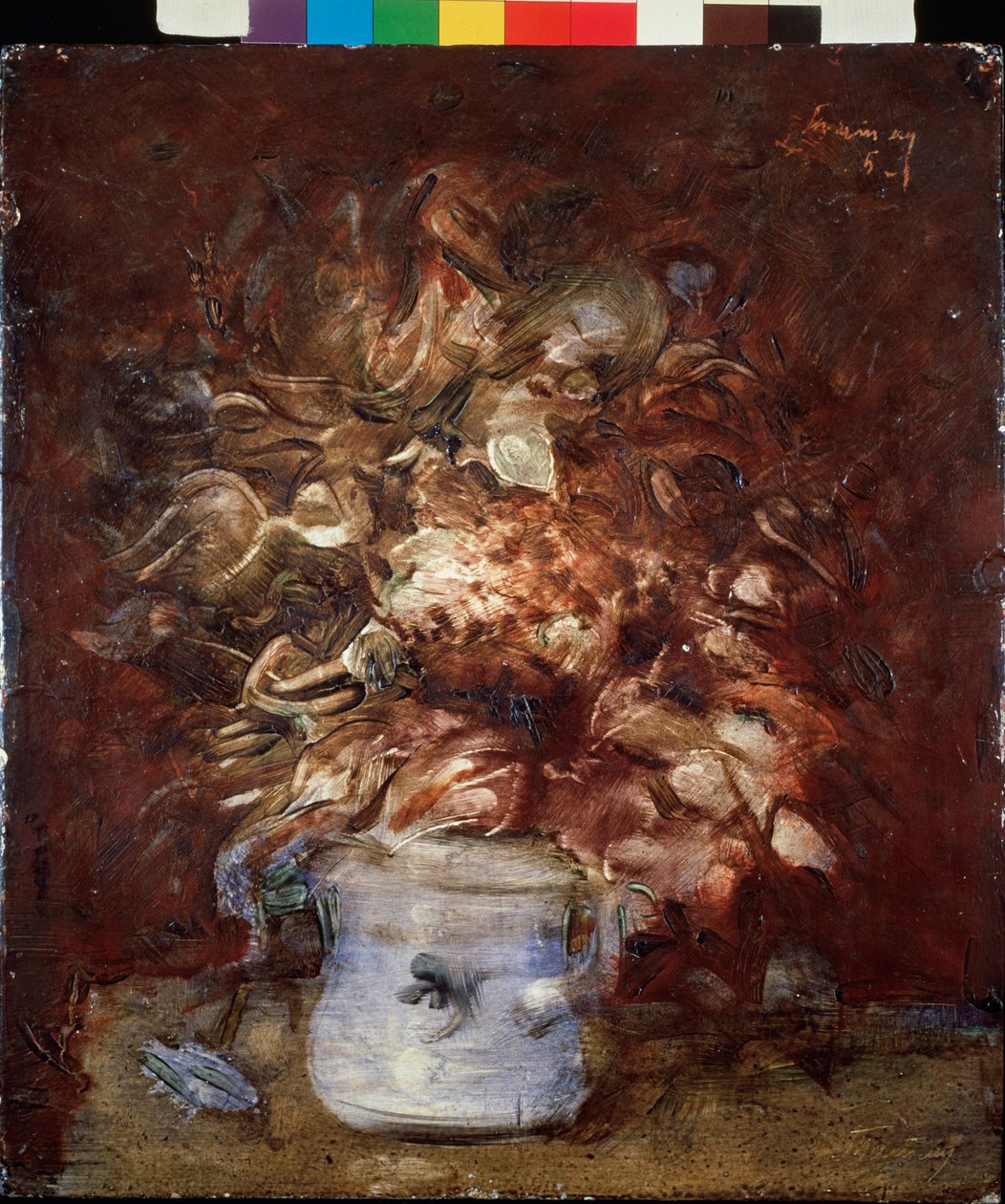 Bouquet de fleurs (Virágcsokor), 1940 körül (olaj, tábla) alkotó: Vladimir Evgrafovich Tatlin