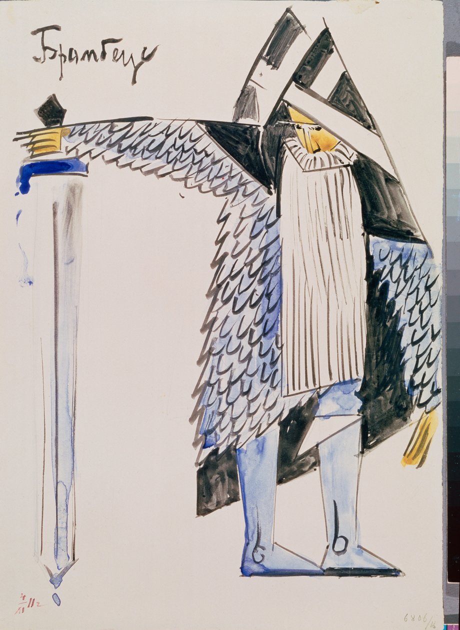 Brambeus - Előkészítő jelmez a Piece de Theater "Maksemyan cár" című darabjához alkotó: Vladimir Evgrafovich Tatlin