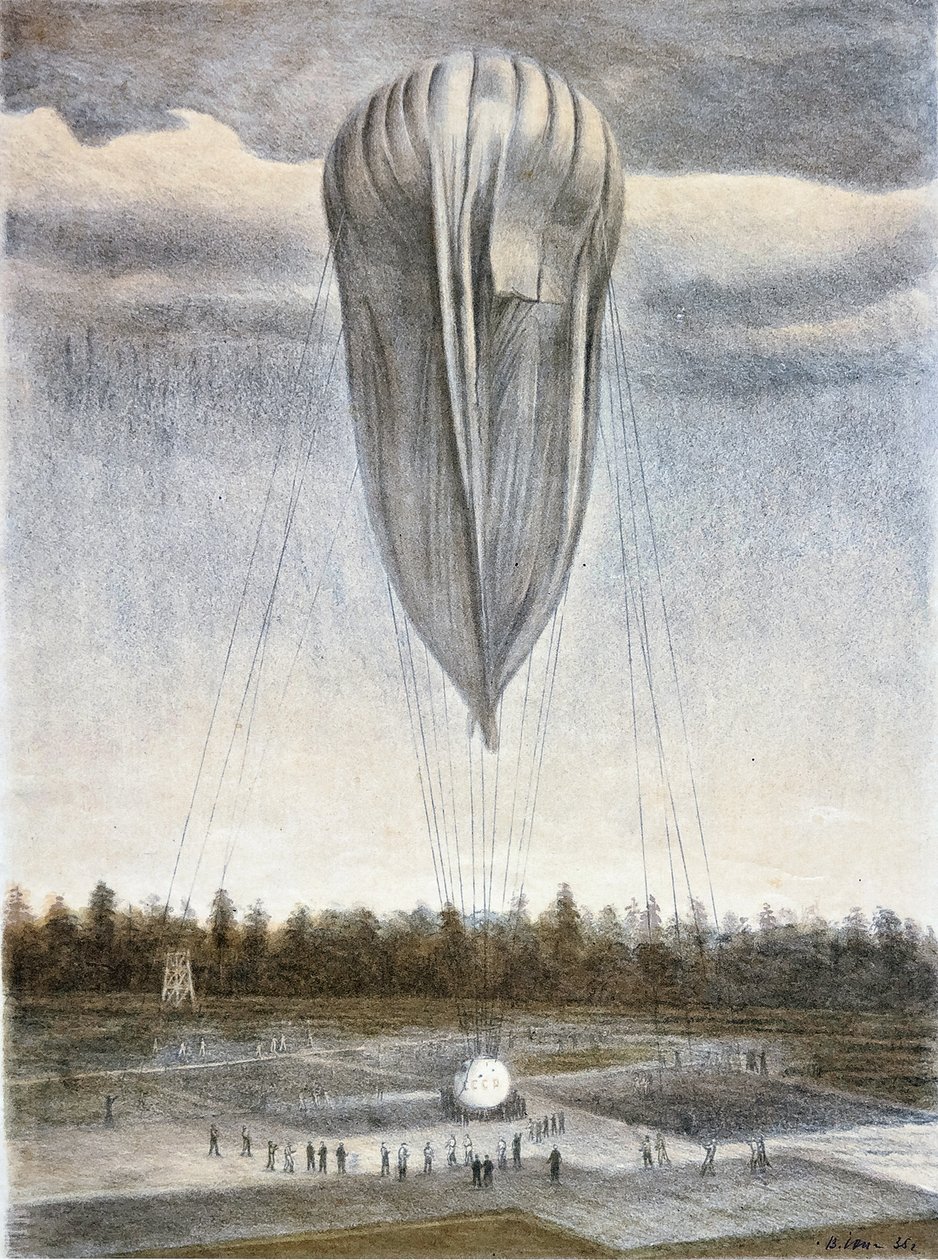 A sztratoszféra léggömb, 1935. alkotó: Vladimir Grigoryevich Yung