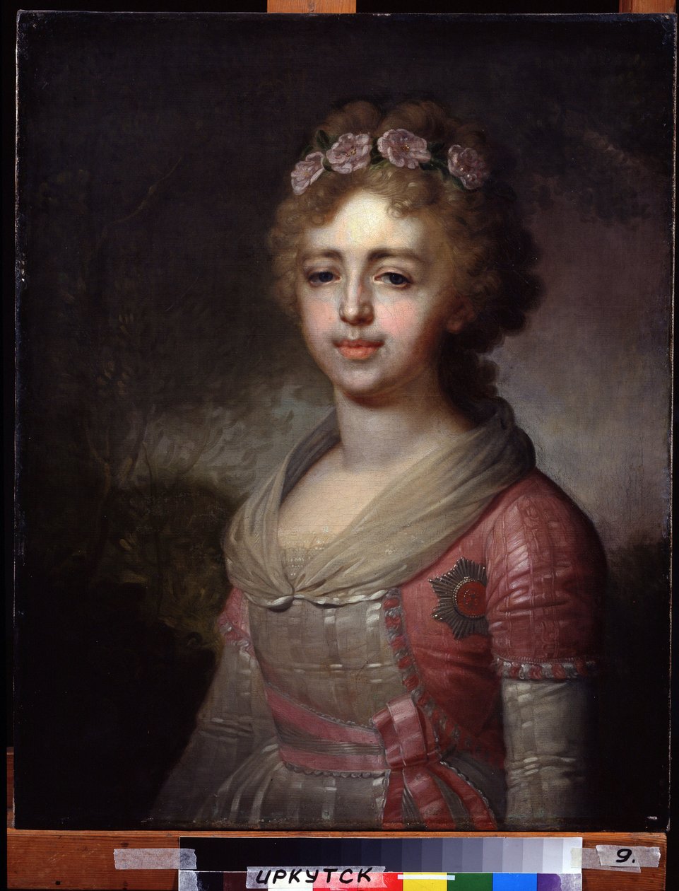 Alexandra Pavlovna nagyhercegnő (1783-1801), I. Pál császár lányának portréja (I. Pál császár lánya, Alexandra Pavlovna nagyhercegnő portréja). Vlagyimir Lukics Borovikovszkij (vagy Borovikovszkij) festménye (1757-1825). Olajfestmény alkotó: Vladimir Lukich Borovikovsky