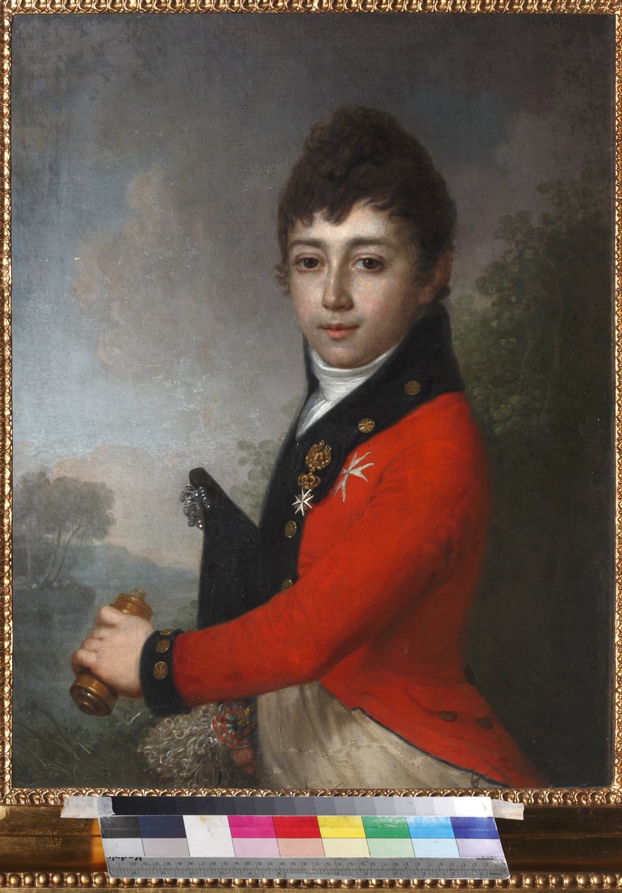 Alekszej (Alexisz) Nyikolajevics Szerdobin (1790-1834) báró portréja Borovikovszkij, Vlagyimir Lukics (1757-1825) gyermekeként. Olaj, vászon, 1800-as évek közepe, Podstanitsky kollekció alkotó: Vladimir Lukich Borovikovsky