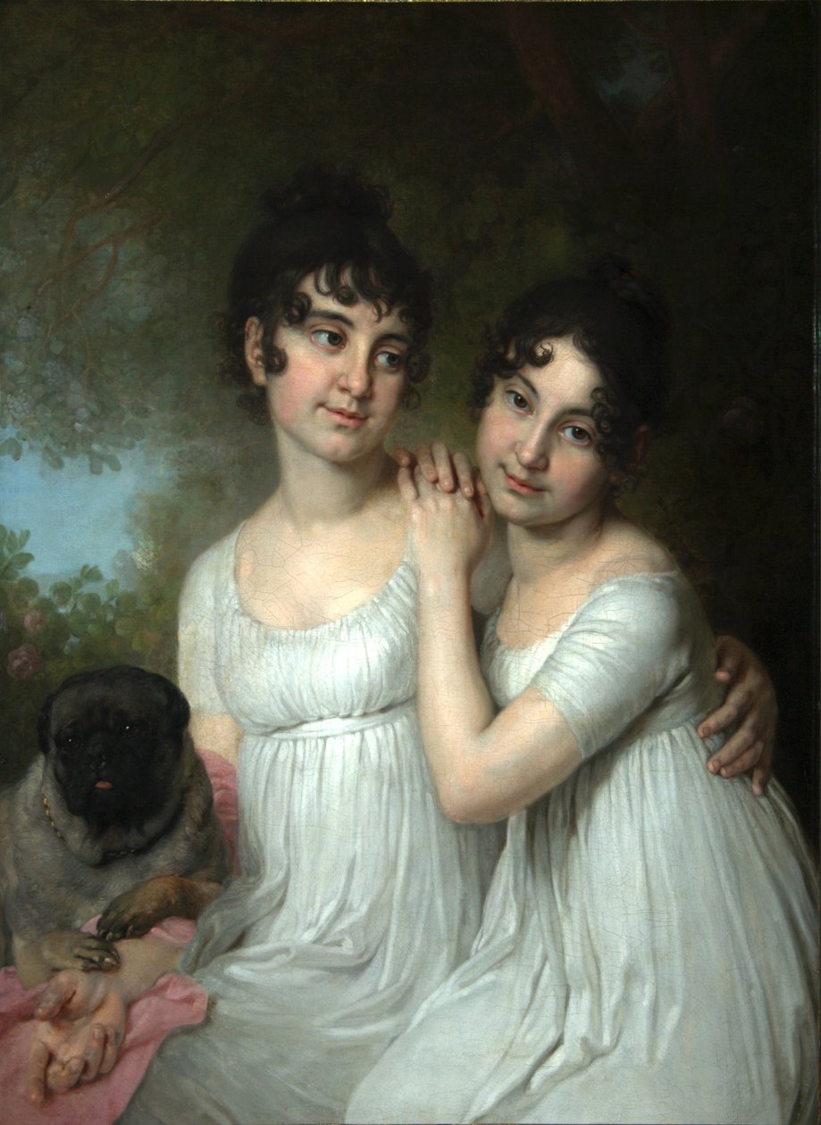 E.A. grófnők portréja és A.A. Kurakin, 1802 alkotó: Vladimir Lukich Borovikovsky