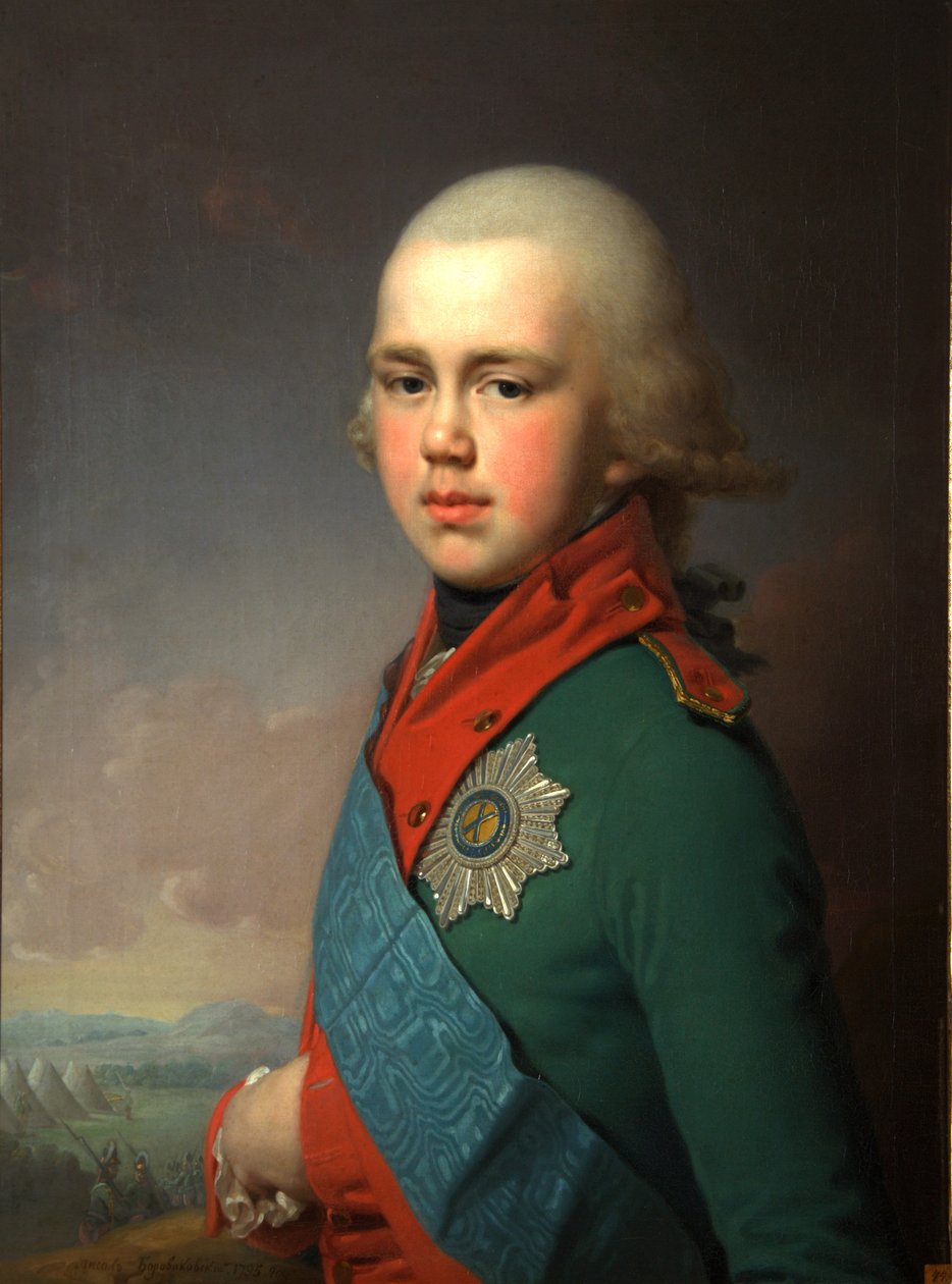 Konstantin Pavlovics orosz nagyherceg portréja 1779-1831, 1795 alkotó: Vladimir Lukich Borovikovsky
