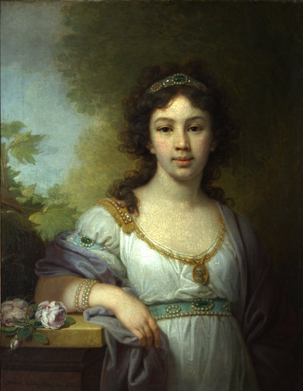 Varvara Shidlovskaya portréja, 1798 alkotó: Vladimir Lukich Borovikovsky