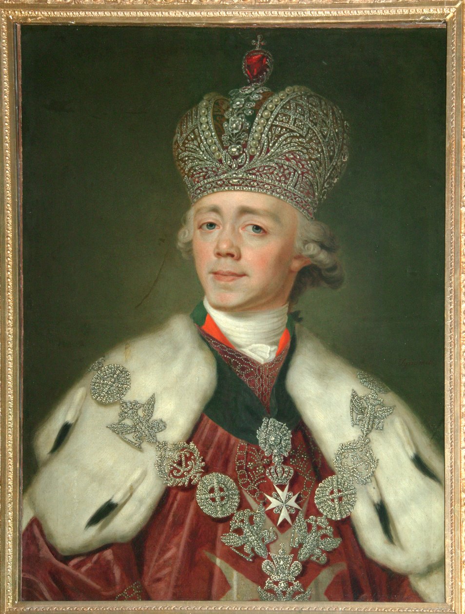 I. Pál orosz császár portréja 1754-1801, 1799-1800 alkotó: Vladimir Lukich Borovikovsky