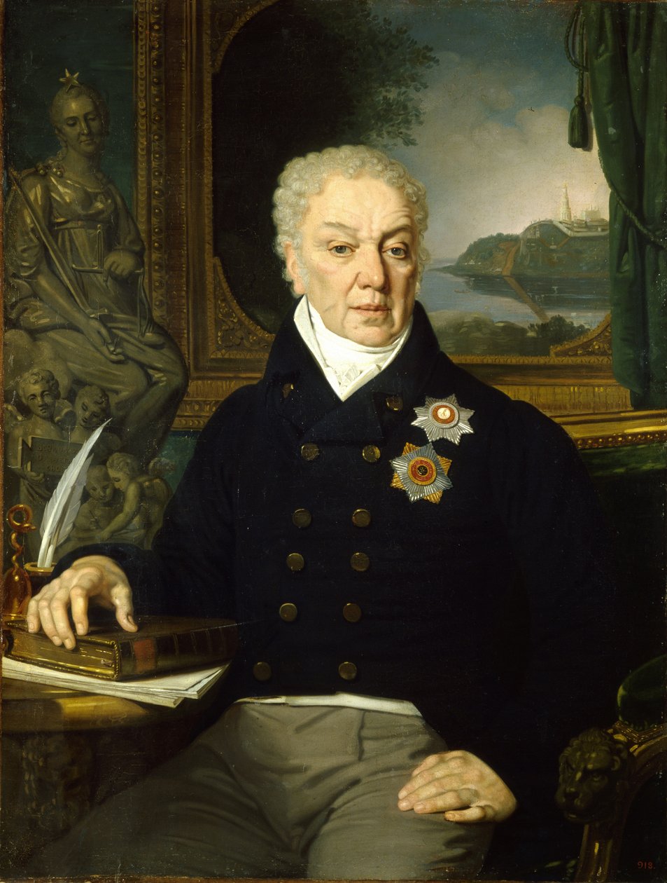 Dmitrij Prokofjevics Troscsinszkij államtitkár portréja 1754-1829, 1819 alkotó: Vladimir Lukich Borovikovsky
