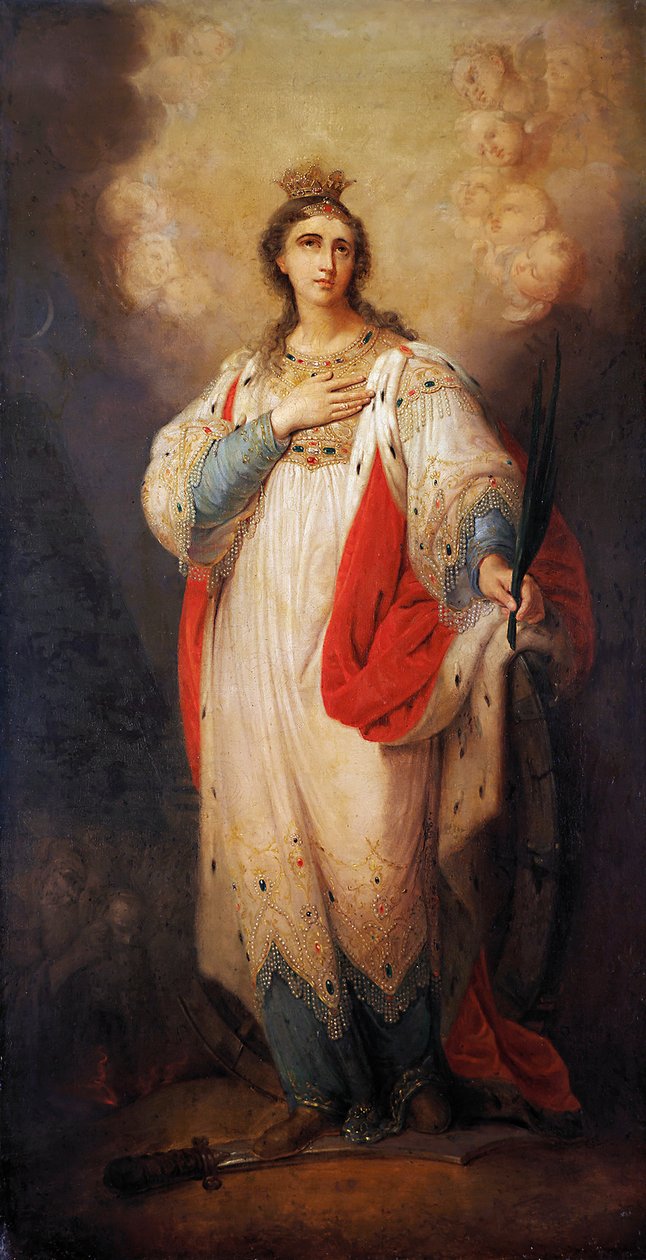 Szent Katalin (olaj, karton) alkotó: Vladimir Lukich Borovikovsky