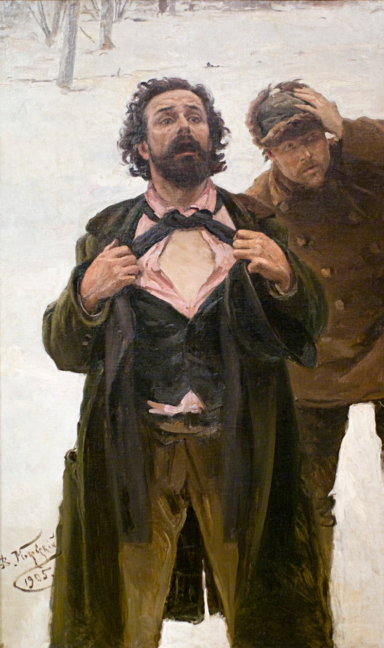 Tanulmány az 1905. január 22-i Véres vasárnap című festményhez. alkotó: Vladimir Egorovic Makovsky