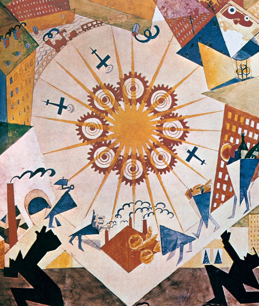 A Mystery Bouffe dekortervezése, 1919. alkotó: Vladimir Mayakovsky
