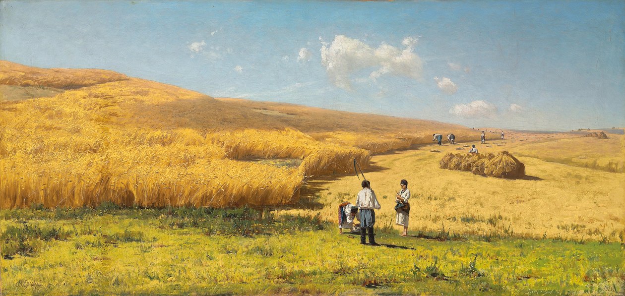 Betakarítás Ukrajnában, 1880 alkotó: Vladimir Orlovsky