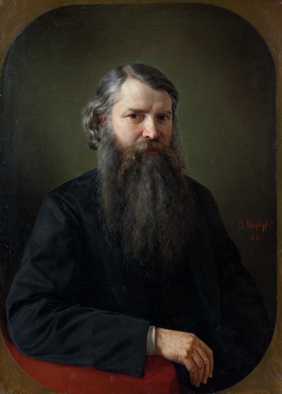 Ivan Jegorovics Zabelin portréja 1820-1908, 1871 alkotó: Vladimir Ossipovitch Sherwood